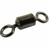 Mustad Black Rolling Swivel Round Eye (77900) - Swivels & crimps