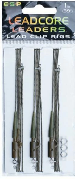 ESP Leadcore Leaders Lead Clips 1.0m - Ready made leaders -Carp Sales Store 2mdz41j2636687063290890065