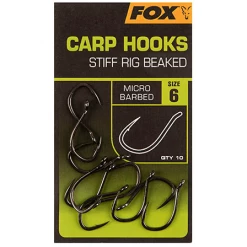 Fox Carp Hooks Stiff Rig Beaked -