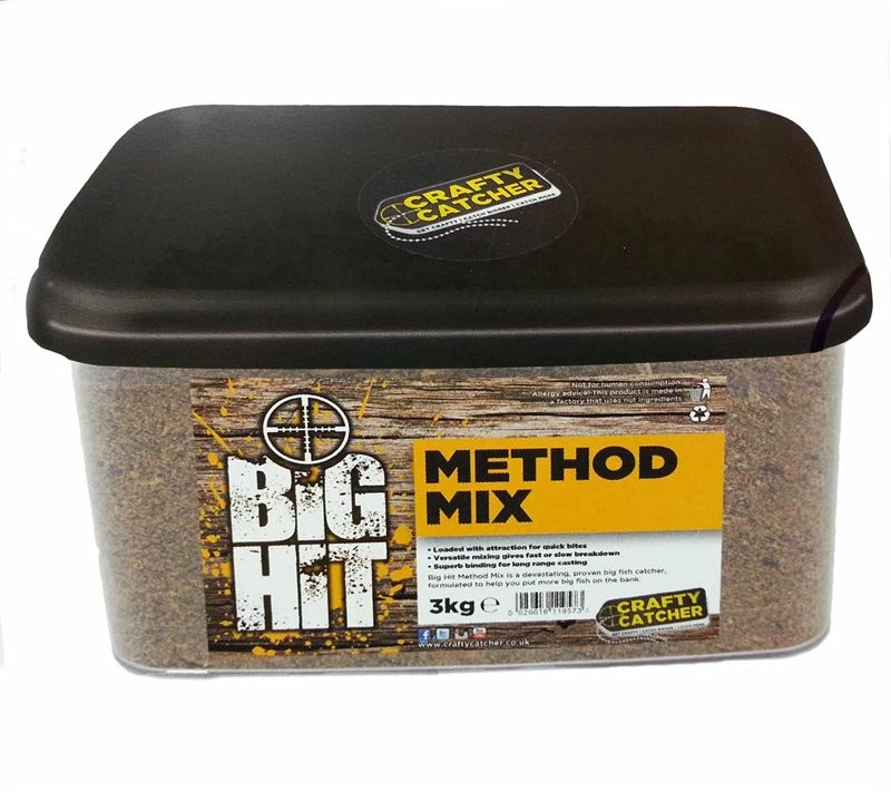 Crafty Catcher Big Hit Method Mix 3kg - Groundbait 1 Crafty Catcher Big Hit Method Mix 3kg - Groundbait