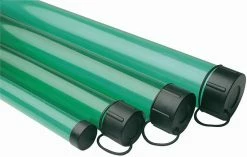 Leeda Clear Green Plastic Rod Tube - Rod carriers & tubes