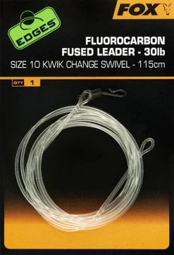 Fox Edges Fluorocarbon Fused Leader Kwik Change Swivel - Ready made leaders -Carp Sales Store bc53mkiz636723468622665136