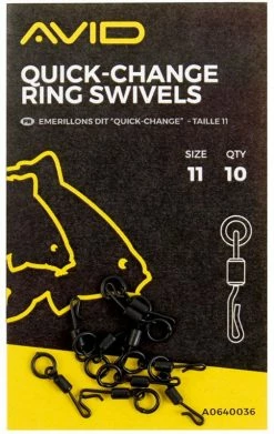Avid Carp Quick Change Ring Swivels - Swivels & crimps