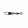 Mustad Black Barrel Swivel & Snap (77215) - Swivels & crimps