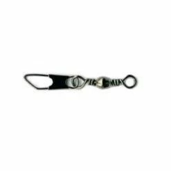 Mustad Black Barrel Swivel & Snap (77215) - Swivels & crimps