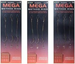 ESP Mega Method Rigs Barbless - Hair rigs & rigs