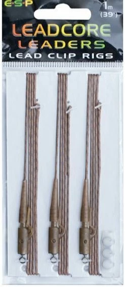 ESP Leadcore Leaders Lead Clips 1.0m - Ready made leaders -Carp Sales Store if4mnqsq636687063290890065