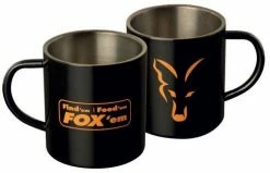 Fox Stainless Steel Black Mug - Mugs & flasks
