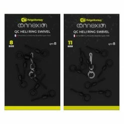 Ridge Monkey Connexion Quick Change Heli Ring Swivels - Swivels & crimps