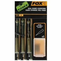 Fox Edges Camo Leadcore Kwik Change Heli Rigs - Ready made leaders