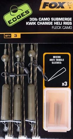 Fox Edges Submerge Camo Heli Rigs Kwik Change - Ready made leaders -Carp Sales Store xbtefm0q636728710876904632